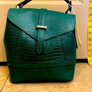 Genuine, Italian leather backpack purse.
